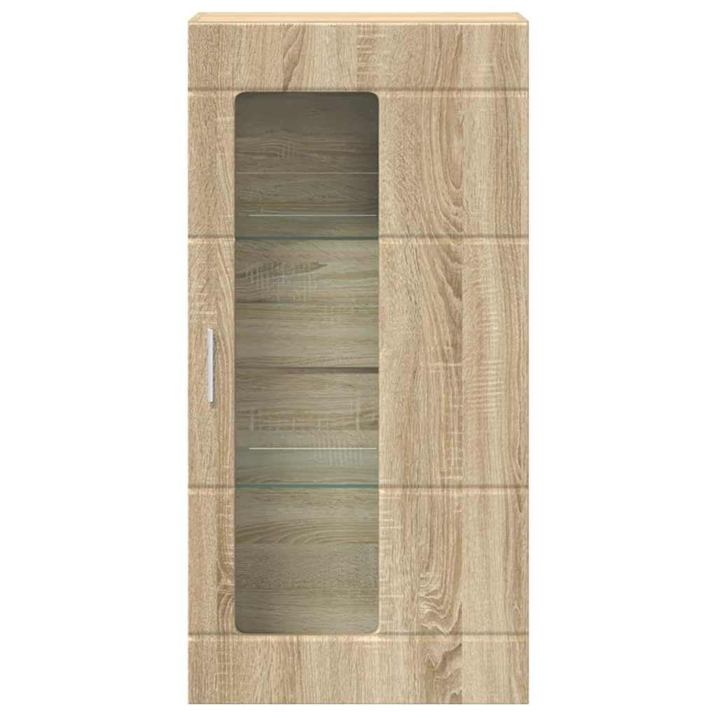 Holzschrank Sonoma-Eiche Holzwerkstoff, Standschrank mit Fächern