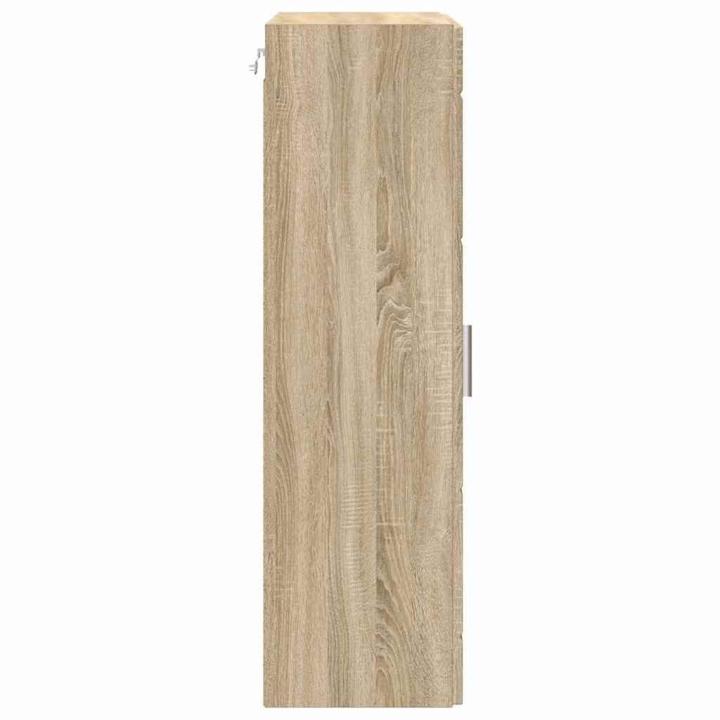 Holzschrank Sonoma-Eiche Holzwerkstoff, Standschrank mit Fächern