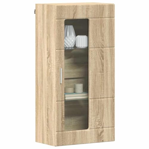 Holzschrank Sonoma-Eiche Holzwerkstoff, Standschrank mit Fächern