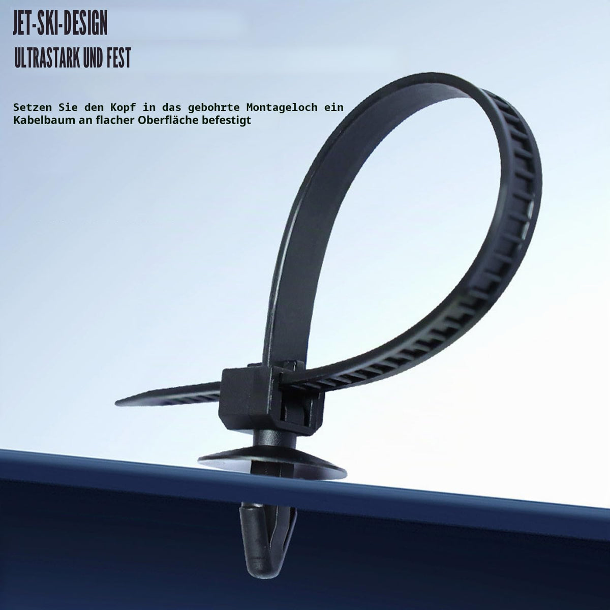 160 Stück Universal Kabelbinder für Autohalterung,5 Größen Kabelbinder schwarzer Reißverschluss, Nylon, zum Eindrücken, robust, für Automobil, Bau, Innen-Drahtbündelung (160)