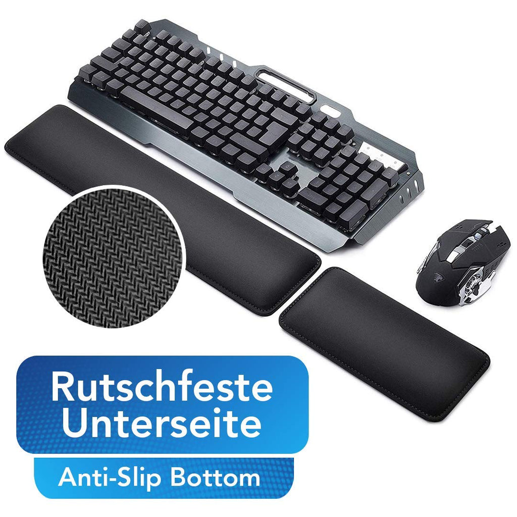 Sidorenko Handballenauflage Set für Tastatur und Maus - Hochwertige und Bequeme Handauflage - Schonende Handgelenkauflage, Wrist Rest