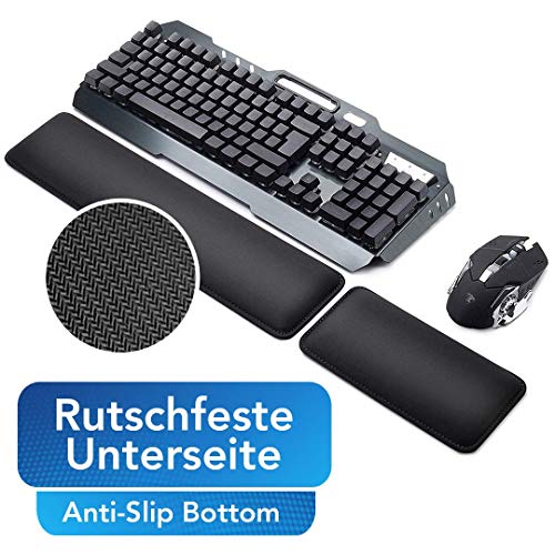 Sidorenko Handballenauflage Set für Tastatur und Maus - Hochwertige und Bequeme Handauflage - Schonende Handgelenkauflage, Wrist Rest
