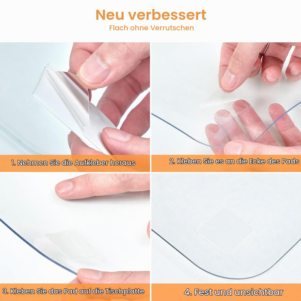 Schreibtischmatte Klare, 60x40x0,15cm Transparent Schreibtischauflage Durchsichtige PVC Schreibtischunterlage Rutschfest Wasserdichte Tischunterlage Kinder Tisch-Schutz für Büro Zuhause