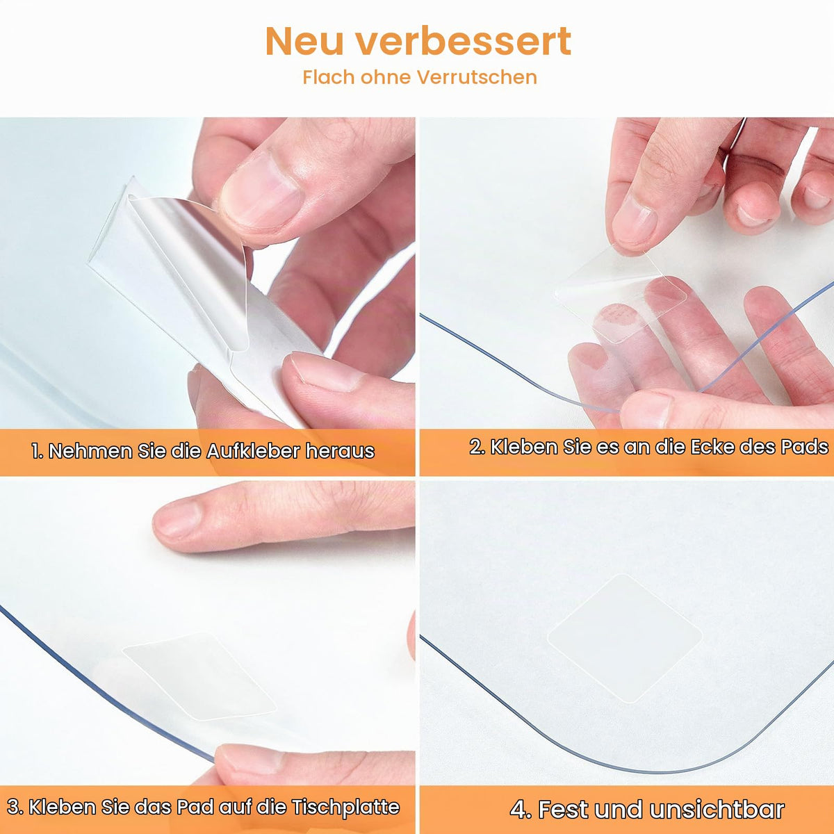 Schreibtischmatte Klare, 60x40x0,15cm Transparent Schreibtischauflage Durchsichtige PVC Schreibtischunterlage Rutschfest Wasserdichte Tischunterlage Kinder Tisch-Schutz für Büro Zuhause