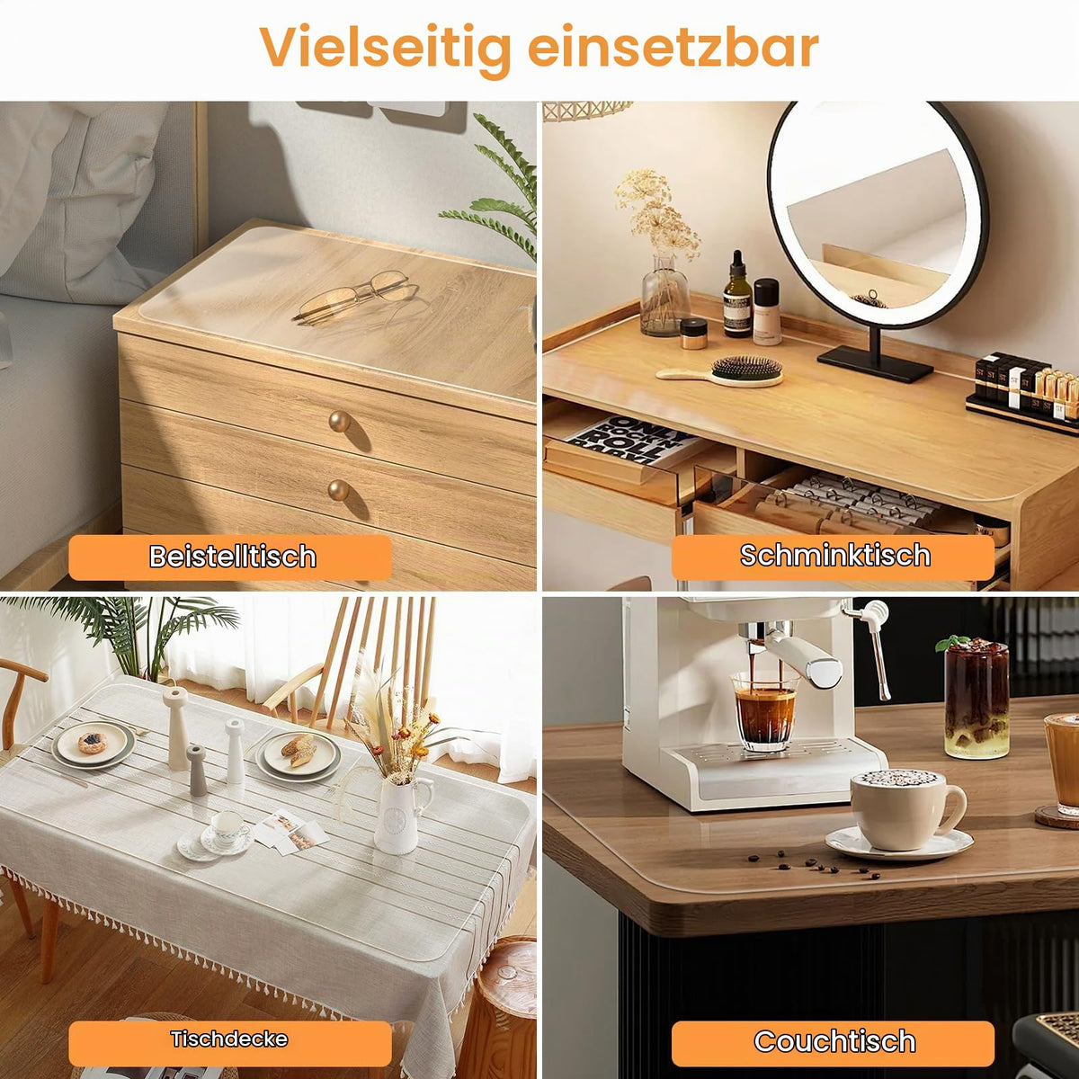 Schreibtischmatte Klare, 60x40x0,15cm Transparent Schreibtischauflage Durchsichtige PVC Schreibtischunterlage Rutschfest Wasserdichte Tischunterlage Kinder Tisch-Schutz für Büro Zuhause