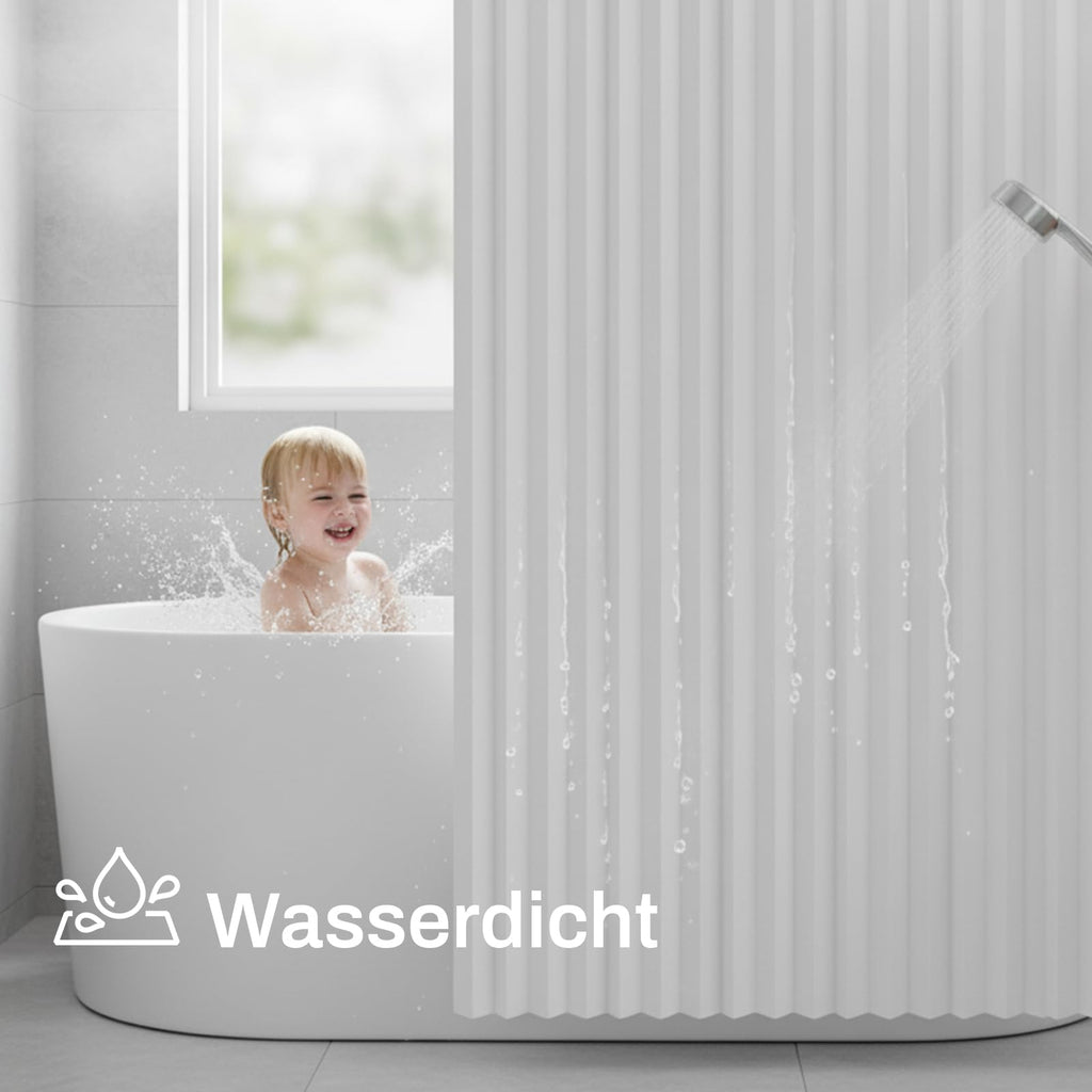 Raumteiler Vorhang Extra Breit H213xB254CM Wasserdicht, Raumtrenner Vorhänge mit Haken, Schrankvorhang Faltbarer Raumteiler für Bad/Schlafzimmer/Wohnzimmer/Büro/Sichtschutz(Weiß)