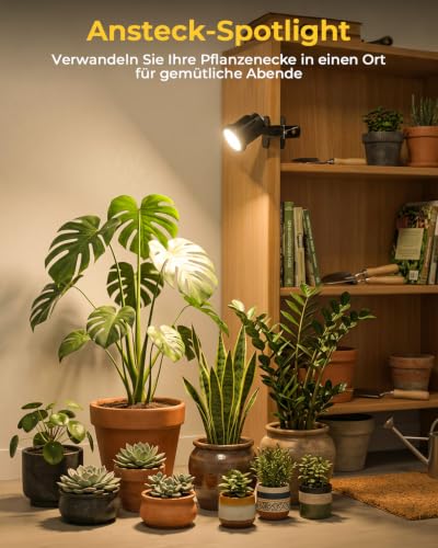 LED Klemmspot Uplight Spot mit Fernbedienung, 7W 3 Farbtemperatur