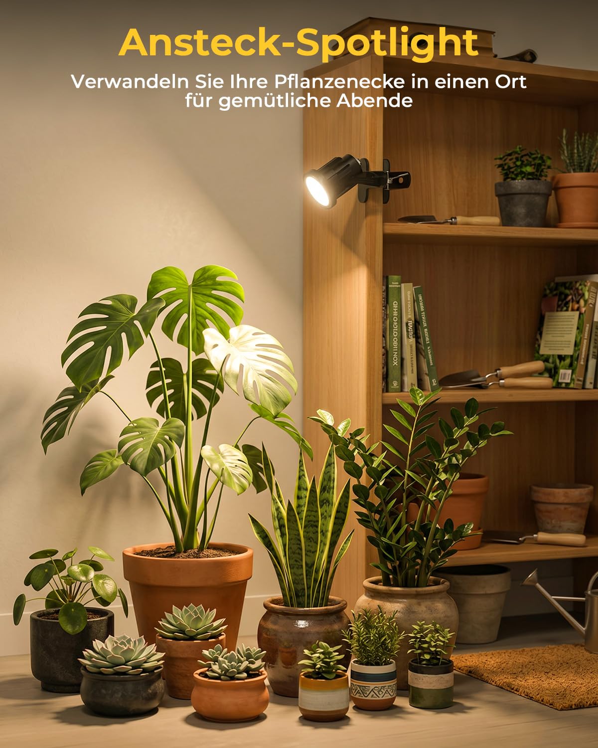 LED Klemmspot Uplight Spot mit Fernbedienung, 7W 3 Farbtemperatur