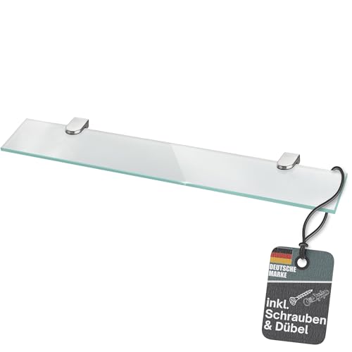 bonsport Glasregal Wandregal für Badezimmer Milchglas, 60x10,16x0,6cm