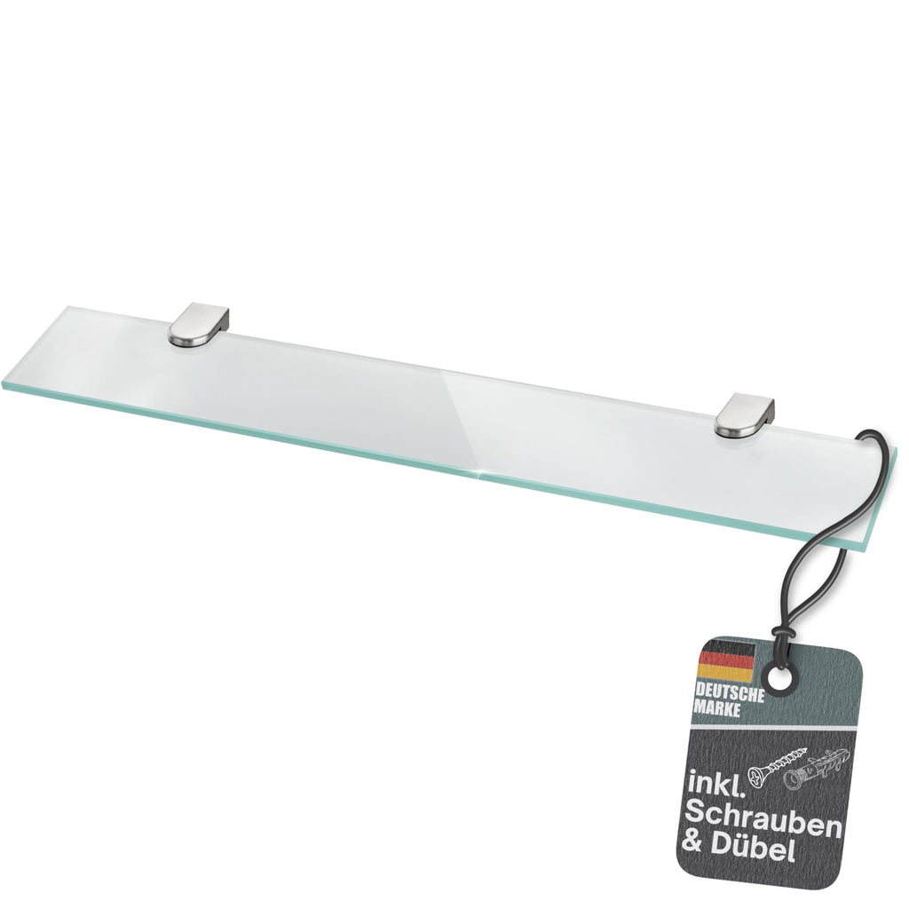 bonsport Glasregal Wandregal für Badezimmer Milchglas, 60x10,16x0,6cm