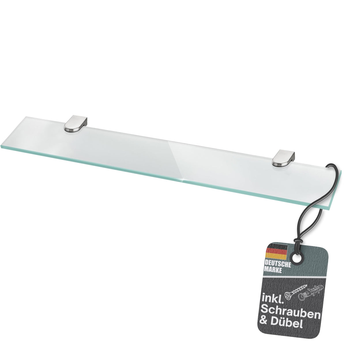 bonsport Glasregal Wandregal für Badezimmer Milchglas, 60x10,16x0,6cm