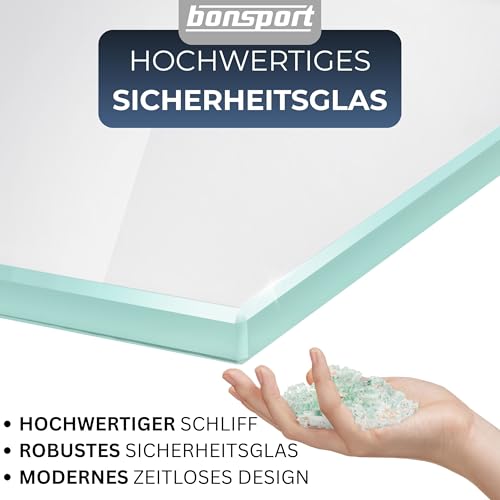 bonsport Glasregal Wandregal für Badezimmer Milchglas, 60x10,16x0,6cm