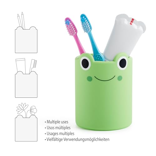 Back2Fun - Weicher Silikon-Stiftehalter für Kinder mit süßem Tiermotiv. Perfekt zum Ordnen von Schulutensilien - ideal zum Schulstart oder als Geschenk