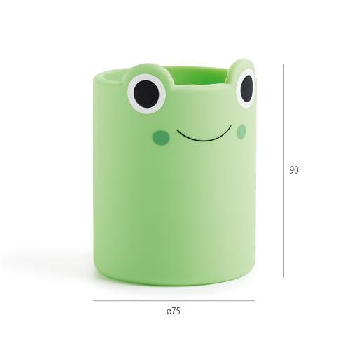 Back2Fun - Weicher Silikon-Stiftehalter für Kinder mit süßem Tiermotiv. Perfekt zum Ordnen von Schulutensilien - ideal zum Schulstart oder als Geschenk