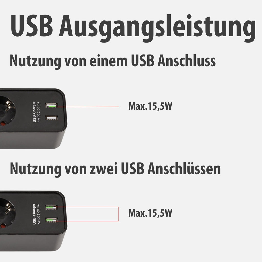 Brennenstuhl Ecolor Steckdosenleiste 4-Fach mit USB-Ladebuchse
