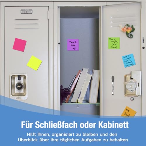HOMiDEK Magnetstreifen Beschreibbar - 30 Stück Beschreibbare Magnete - Magnete zum Beschriften für Magnettafel Whiteboard, Kühlschrank - 75 x 75 mm