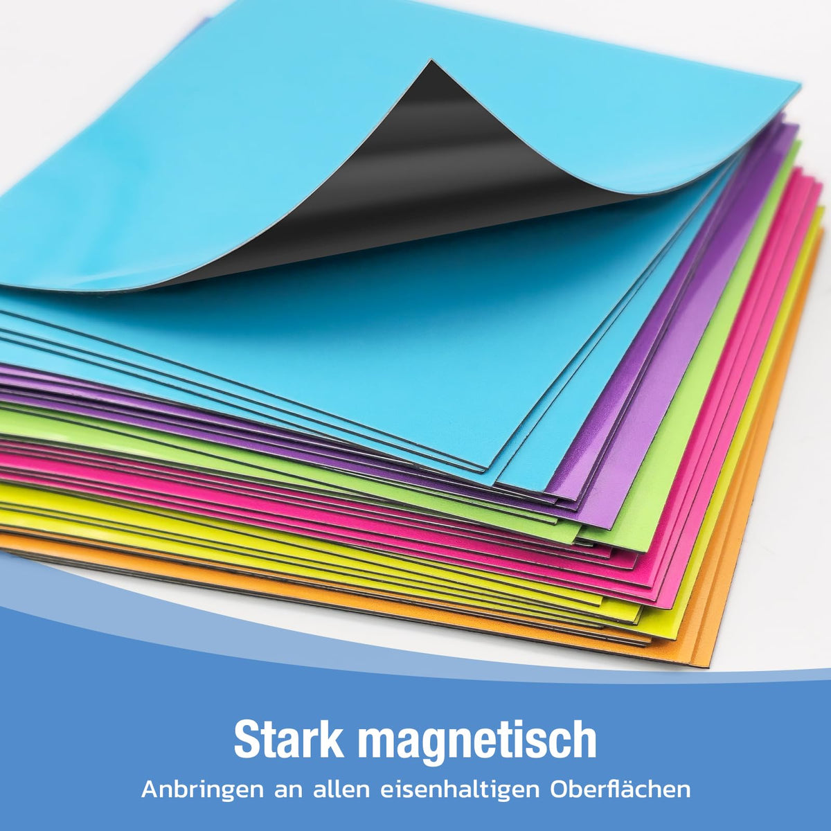 HOMiDEK Magnetstreifen Beschreibbar - 30 Stück Beschreibbare Magnete - Magnete zum Beschriften für Magnettafel Whiteboard, Kühlschrank - 75 x 75 mm
