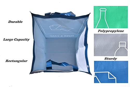 YOUNG DA Mülltrennungsset 3-teilig | wiederverwendbare Müllbeutel für Recycling | Abfalltrenner für Haushalt, Küche, Garten | wasserdicht & stabil | inkl. Tragegriffen