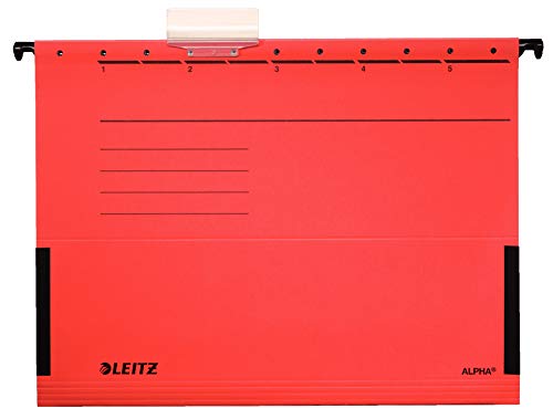 Leitz Hängetasche A4 Alpha (20er Pack, 4 Farben Sortiert) je 5x rot, grün, blau und gelb
