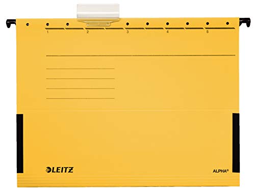 Leitz Hängetasche A4 Alpha (20er Pack, 4 Farben Sortiert) je 5x rot, grün, blau und gelb