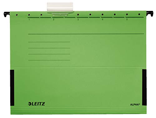 Leitz Hängetasche A4 Alpha (20er Pack, 4 Farben Sortiert) je 5x rot, grün, blau und gelb