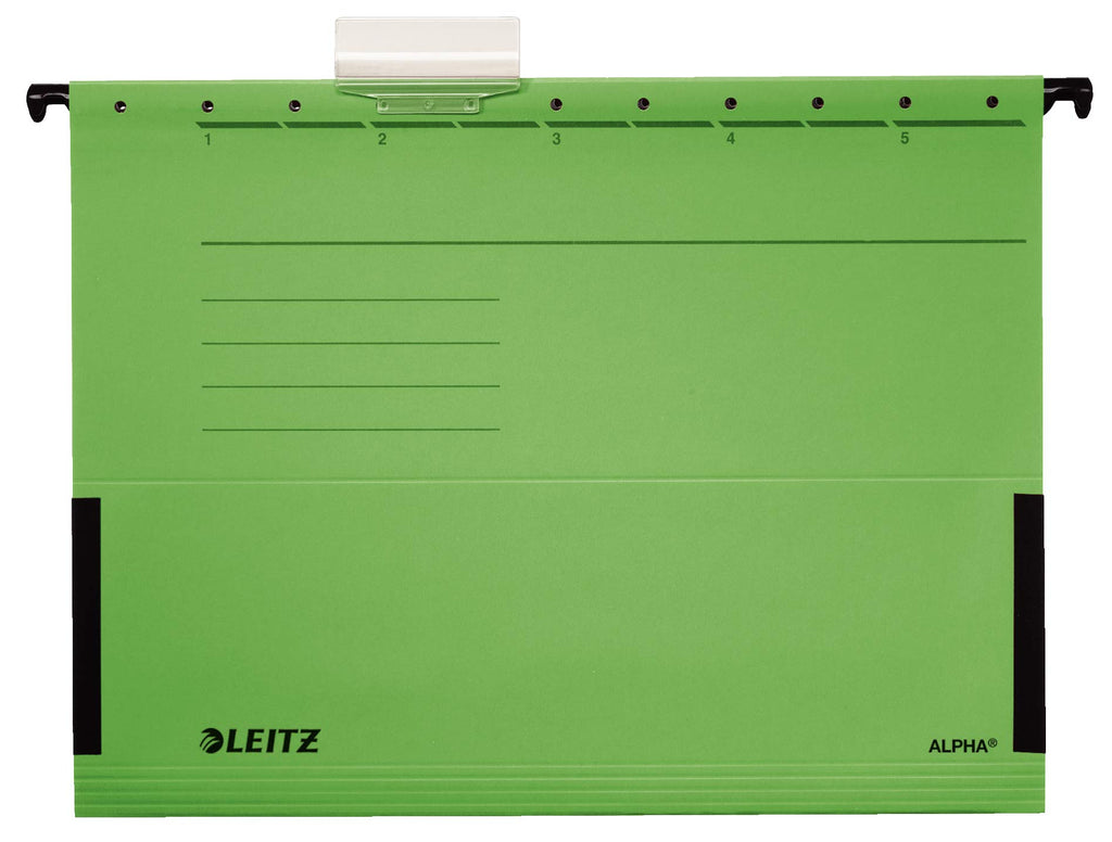 Leitz Hängetasche A4 Alpha (20er Pack, 4 Farben Sortiert) je 5x rot, grün, blau und gelb