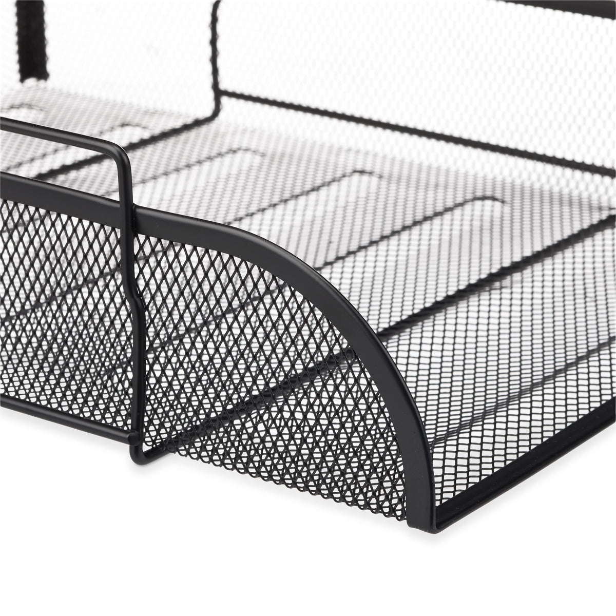 Relaxdays stapelbare Dokumentenablage, Büro Briefablage aus Metall für DIN A4, Schreibtischablage BxT 26x33,5cm, schwarz