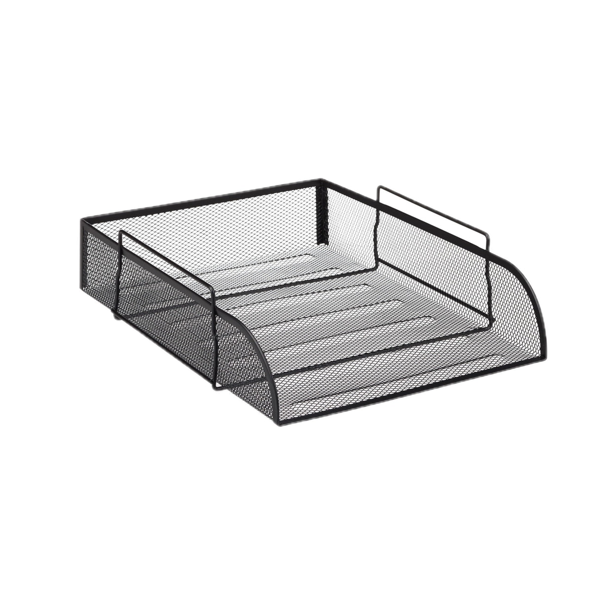Relaxdays stapelbare Dokumentenablage, Büro Briefablage aus Metall für DIN A4, Schreibtischablage BxT 26x33,5cm, schwarz
