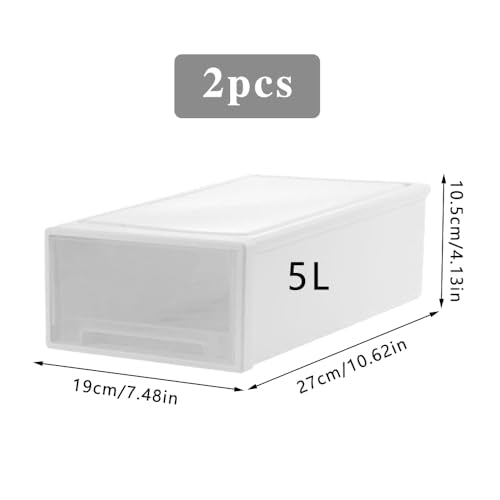 2 Stück Schubladeneinheit Kunststoff Schubladenbox Stapelbar Schreibtisch Schubladenbox aus Kunststoff Geeignet für Wohnzimmer, Schlafzimmer, Büro
