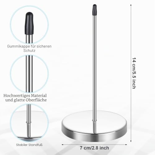 Photect 4 Stück Tickethalter Set für Restaurants, Silber, 15,8 x 2,3 Zoll