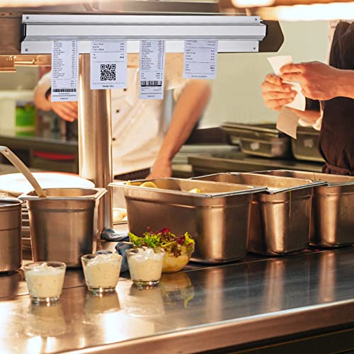 Photect 4 Stück Tickethalter Set für Restaurants, Silber, 15,8 x 2,3 Zoll