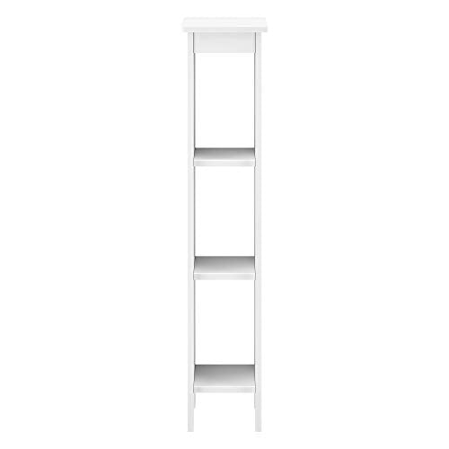[en.casa] Standregal Arvika 80x17x17cm Nischenregal aus WPC Bücherregal 3 Ablagen Weiß