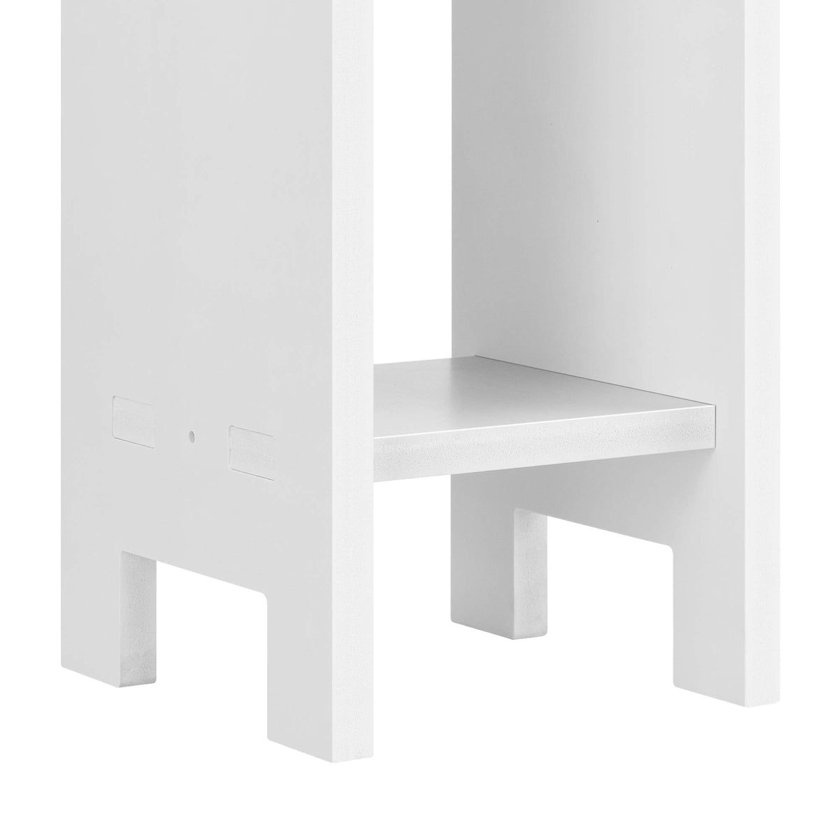 [en.casa] Standregal Arvika 80x17x17cm Nischenregal aus WPC Bücherregal 3 Ablagen Weiß