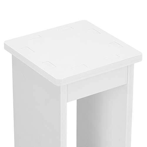 [en.casa] Standregal Arvika 80x17x17cm Nischenregal aus WPC Bücherregal 3 Ablagen Weiß