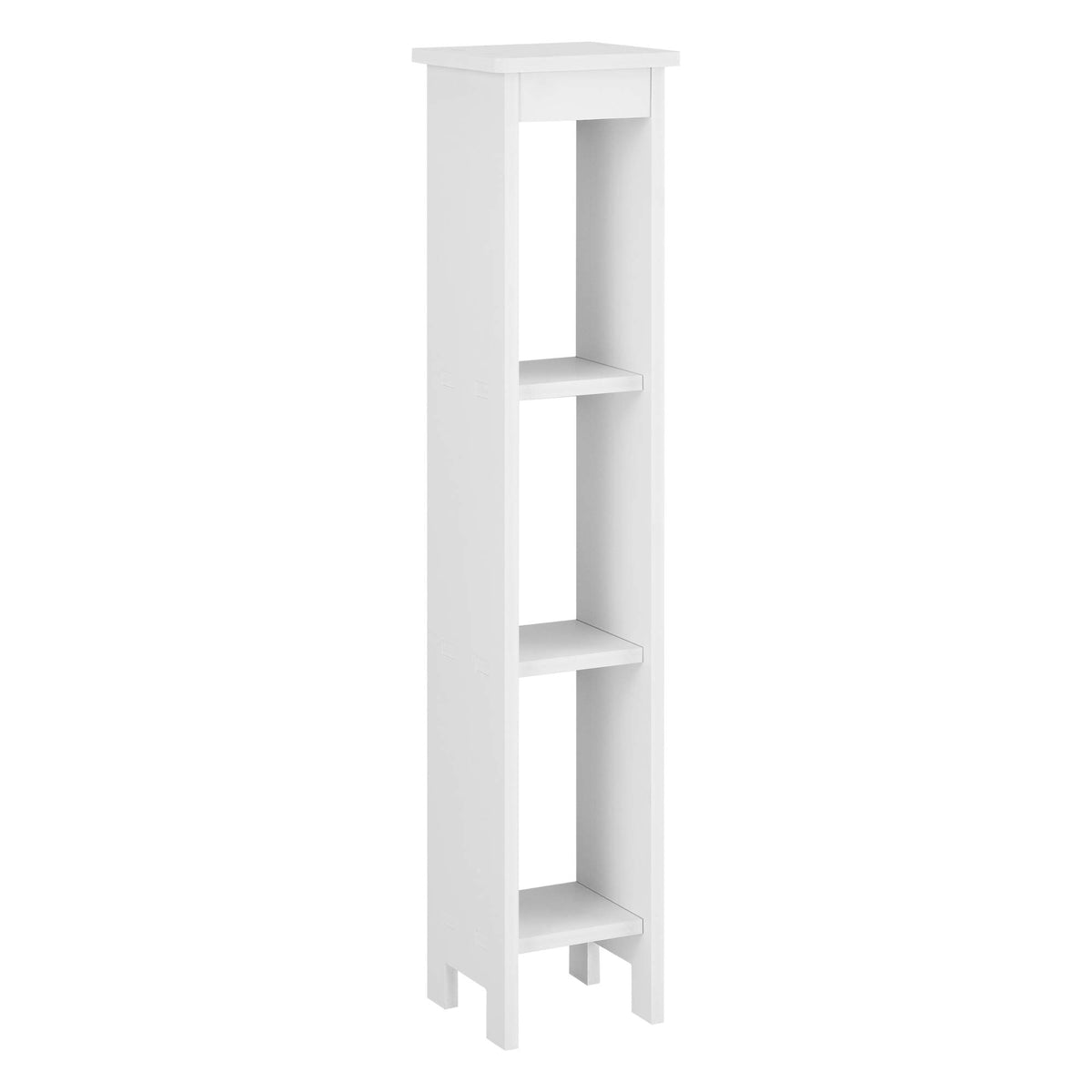 [en.casa] Standregal Arvika 80x17x17cm Nischenregal aus WPC Bücherregal 3 Ablagen Weiß