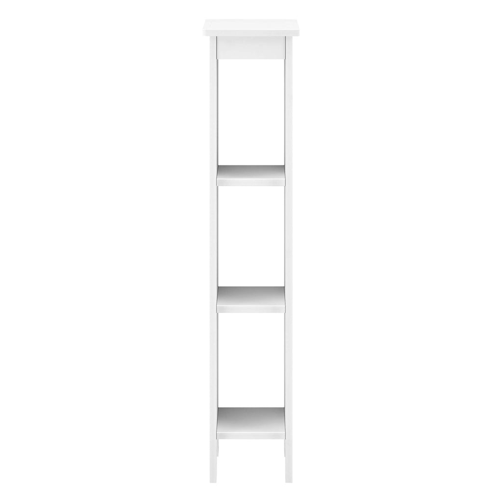 [en.casa] Standregal Arvika 80x17x17cm Nischenregal aus WPC Bücherregal 3 Ablagen Weiß