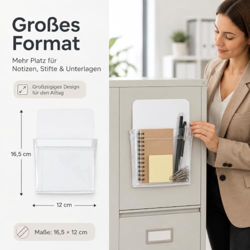 Magnetischer Stiftehalter Transparent, Magnetischer Stiftehalter Durchsichtig, aus Transparentem Pvc, Leicht und Einfach für Zuhause und Aktenschränke (3pc)