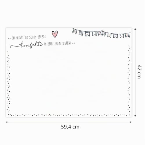 younikat Schreibtischunterlage Konfetti - Papier DIN A2 - dv729