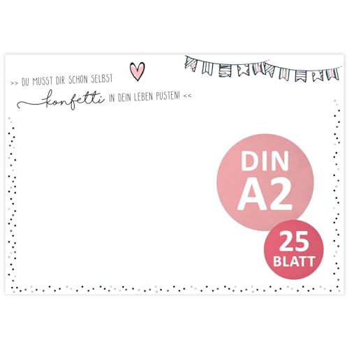 younikat Schreibtischunterlage Konfetti - Papier DIN A2 - dv729