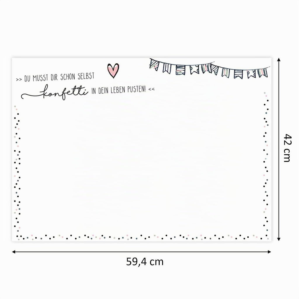 younikat Schreibtischunterlage Konfetti - Papier DIN A2 - dv729