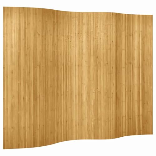 vidaXL Raumteiler Sichtschutz Spanische Wand Hochwertig Bambusmatte Trennwand Terrasse Flexibel Paravent Bambus mit Vlies-Rückseite Natur 250x165 cm