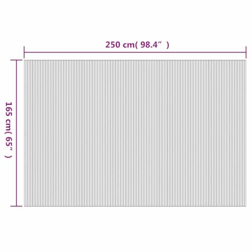 vidaXL Raumteiler Sichtschutz Spanische Wand Hochwertig Bambusmatte Trennwand Terrasse Flexibel Paravent Bambus mit Vlies-Rückseite Natur 250x165 cm