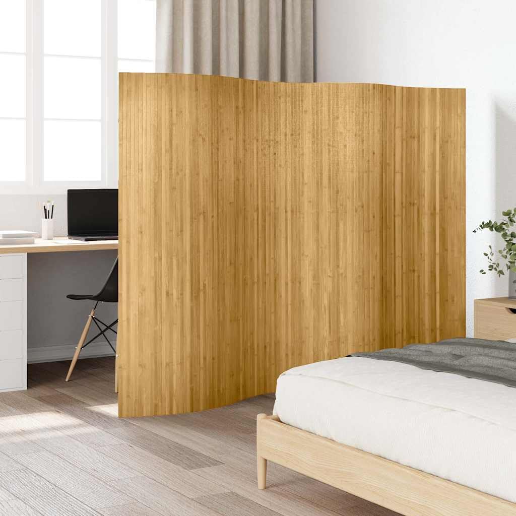 vidaXL Raumteiler Sichtschutz Spanische Wand Hochwertig Bambusmatte Trennwand Terrasse Flexibel Paravent Bambus mit Vlies-Rückseite Natur 250x165 cm