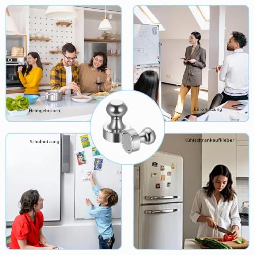 30 Stück Magnete für Magnettafel, Kleine Neodym Magnete Extra Stark, kühlschrankmagnete für Whiteboard Pinnwand Notenmagnete Home Büro Magnet Extra Stark(12 x 16mm)