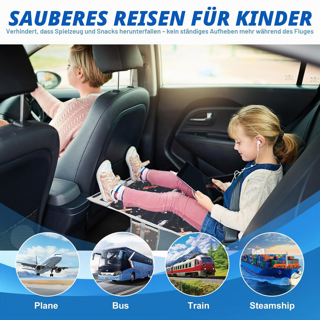 Flugzeugbett Baby 76x44,5 cm, Flugzeug Sitzverlängerung Kinder, Kinder Flugzeug Hängematte Tragbar, für Flugreisen Auto