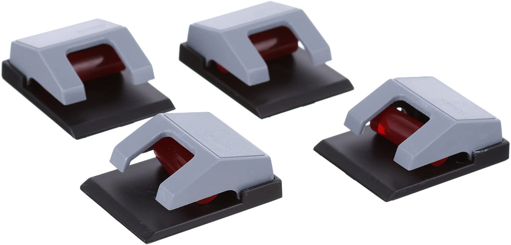 MAUL Rollenclips S | Klemmrollenautomatik zum sicheren Aufängen von Papier, Plakaten und Zeichnungen | selbstklebend | ideal für Büro, Werkstatt, Küche und Kinderzimmer | 10 Stück | Grau