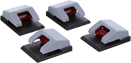 MAUL Rollenclips S | Klemmrollenautomatik zum sicheren Aufängen von Papier, Plakaten und Zeichnungen | selbstklebend | ideal für Büro, Werkstatt, Küche und Kinderzimmer | 10 Stück | Grau