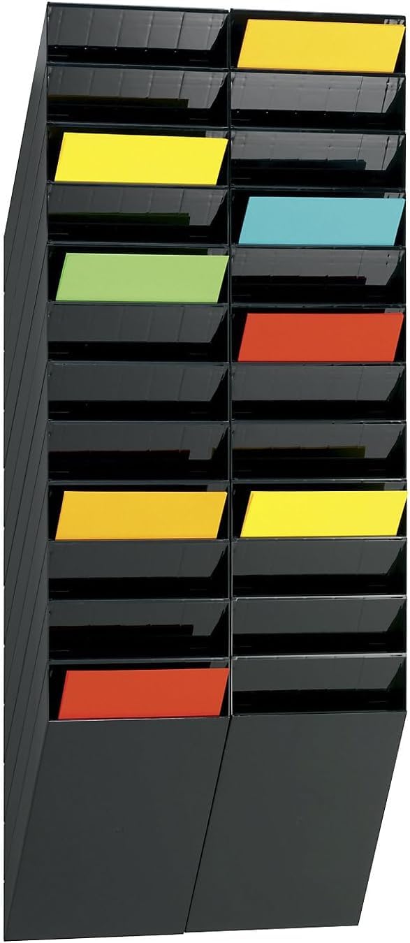 Durable Flexiboxx Prospekthalter A4, 12 Fächer, Schwarz, 1709763060
