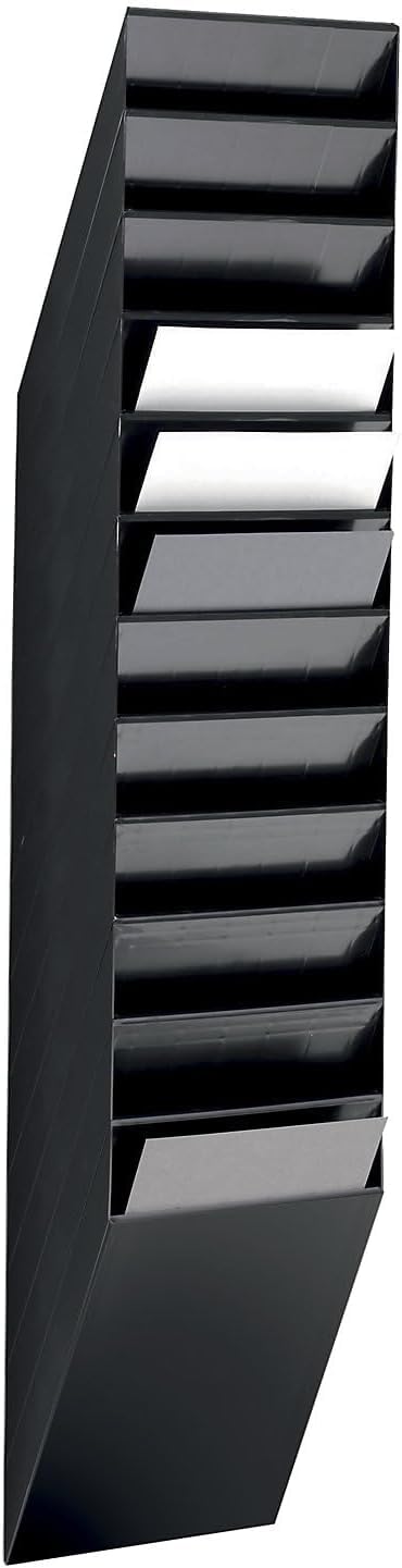 Durable Flexiboxx Prospekthalter A4, 12 Fächer, Schwarz, 1709763060