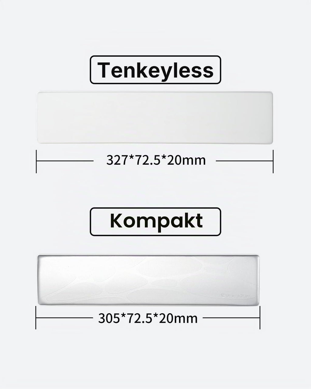 GravaStar Tastatur Handgelenkauflage Pad-Weiß